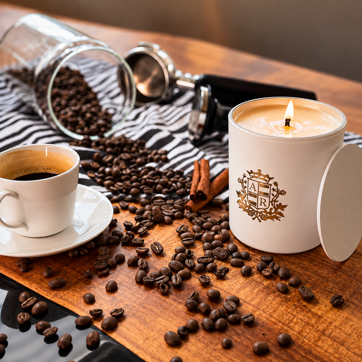 Fresh Roasted Coffee Soy Candle - Abbey Rose