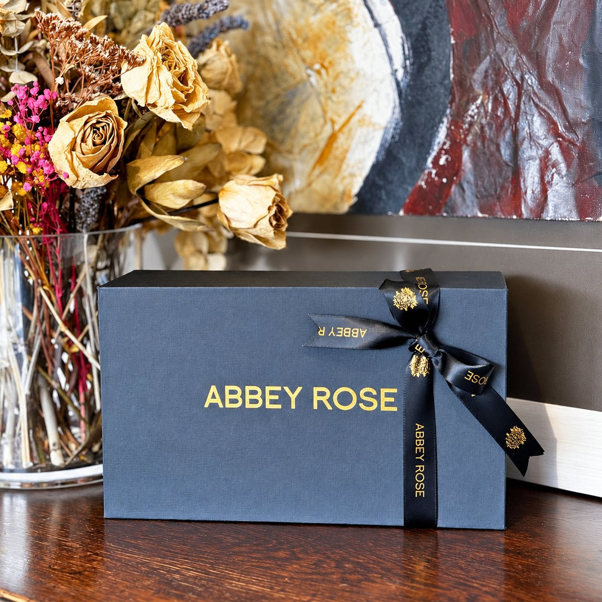 Gift box - 3 Medium Candles - Abbey Rose