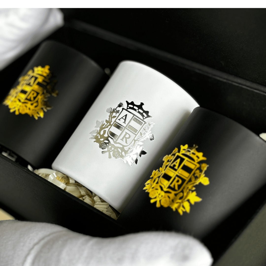Gift box - 3 Medium Candles - Abbey Rose