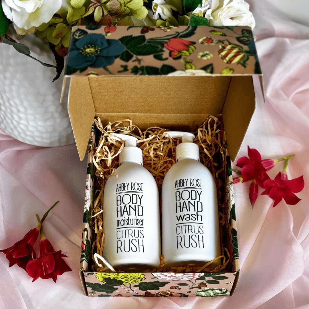 Hand & Body Wash/Moisturiser Gift Box - Abbey Rose