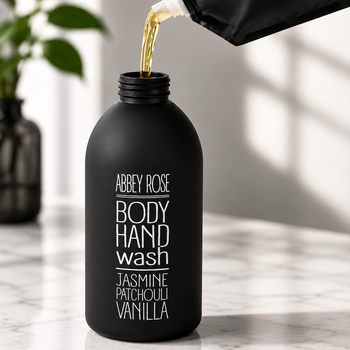 Organic Hand & Body Wash Refill bottles - Citrus Rush and Jasmine, Patchouli & Vanilla - Abbey Rose NZ