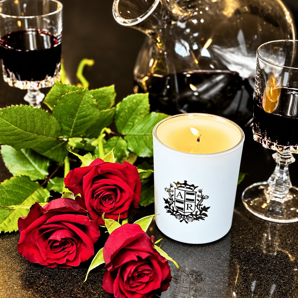 Red Rose Candle - Abbey Rose