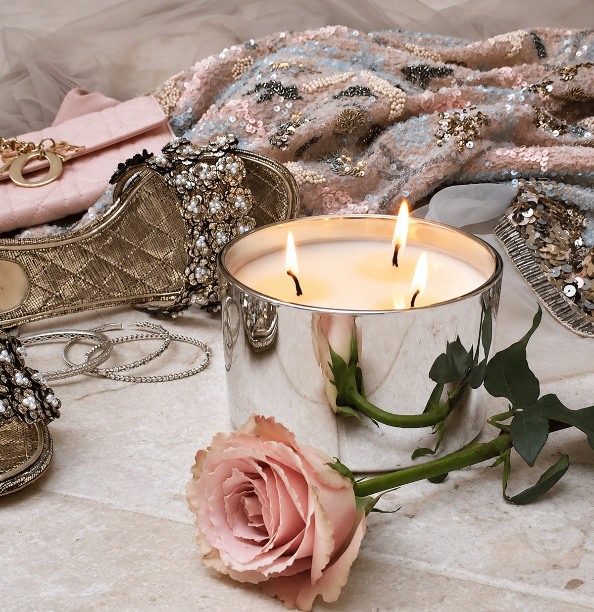 Rose Geranium Candle - Abbey Rose