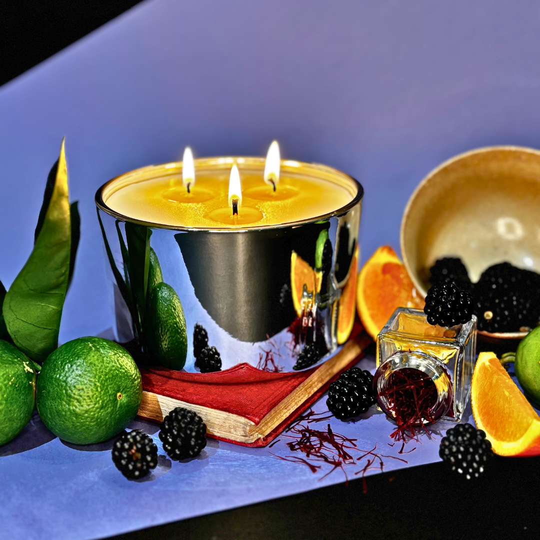 Saffron & Boysenberry Soy Candle - Abbey Rose