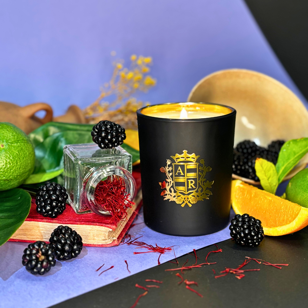 Saffron & Boysenberry Soy Candle - Abbey Rose