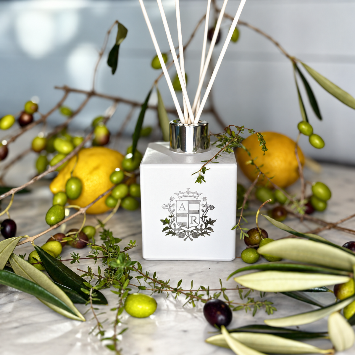 Thyme & Olive Leaf Reed Diffuser - Abbey Rose