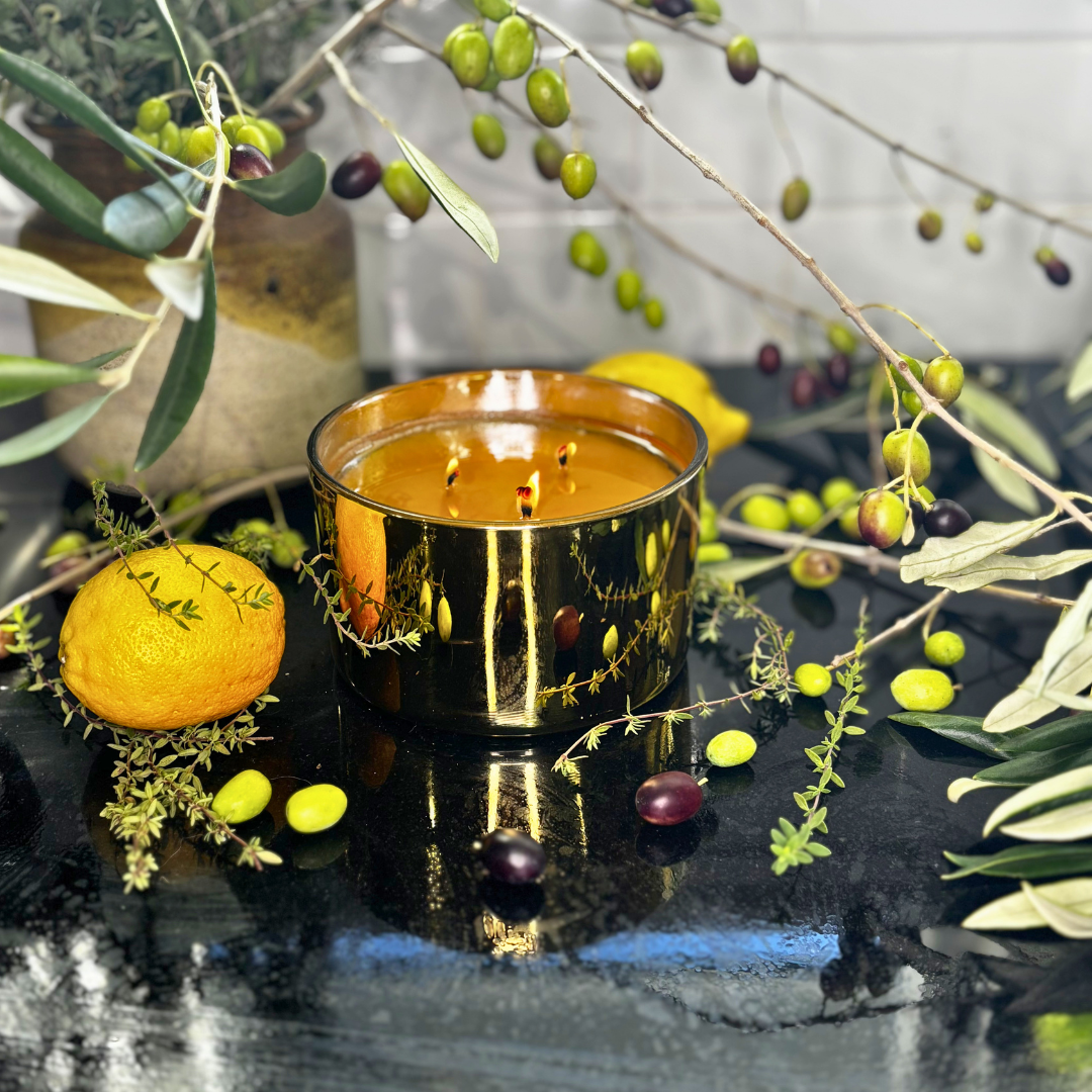 Thyme & Olive Leaf Soy Candle - Abbey Rose