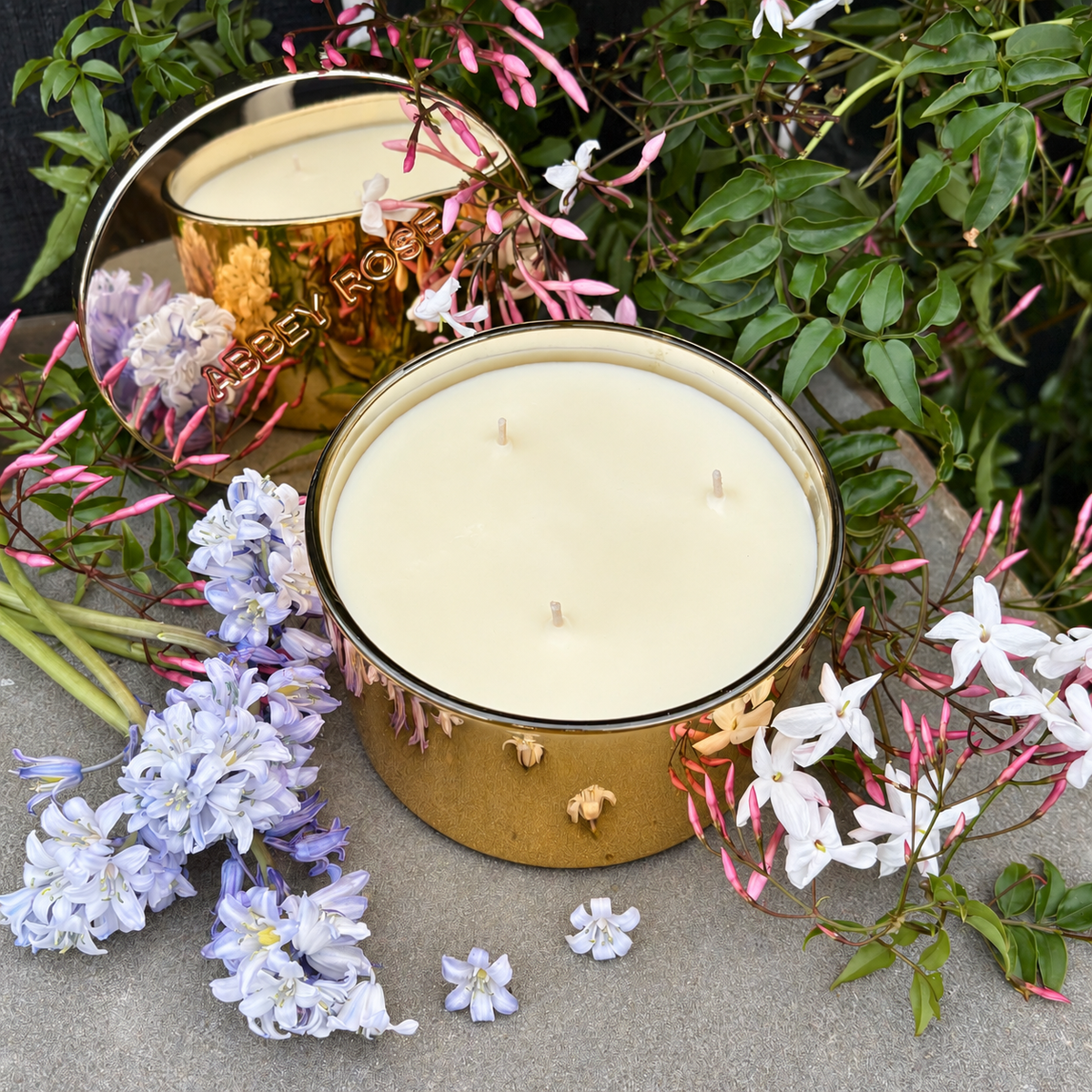 Wild Bluebell & Jasmine Soy Candle - Abbey Rose