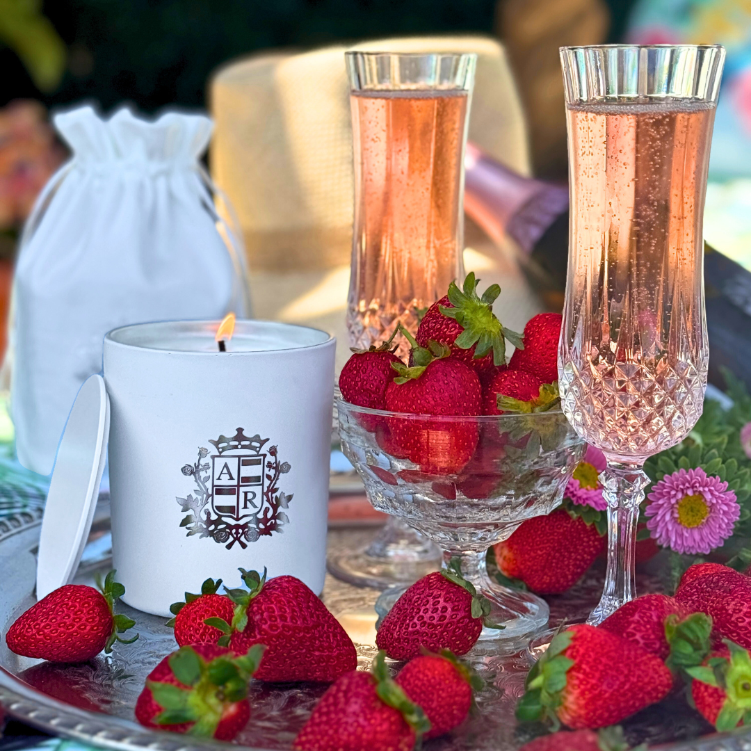 Valentine's Day Special - Strawberries and Champagne Scented Candles - Abbey Rose