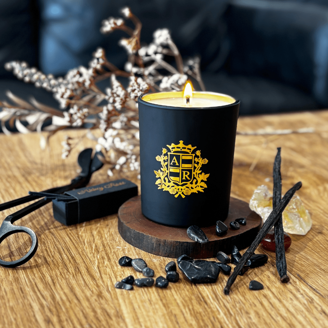 Black Amber & Vanilla Candle - Abbey Rose