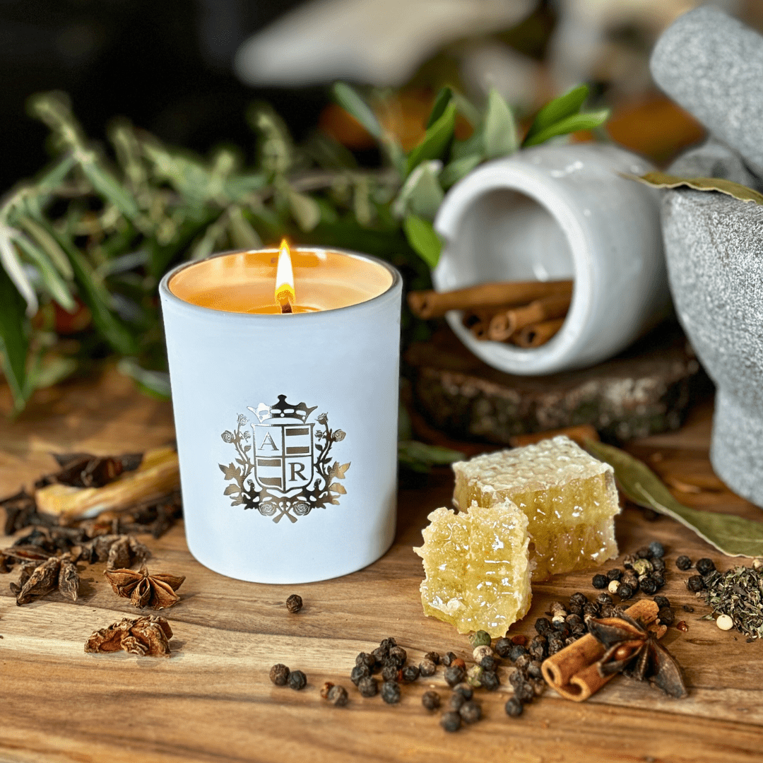 Honey & Spice Scented Candle - Abbey Rose