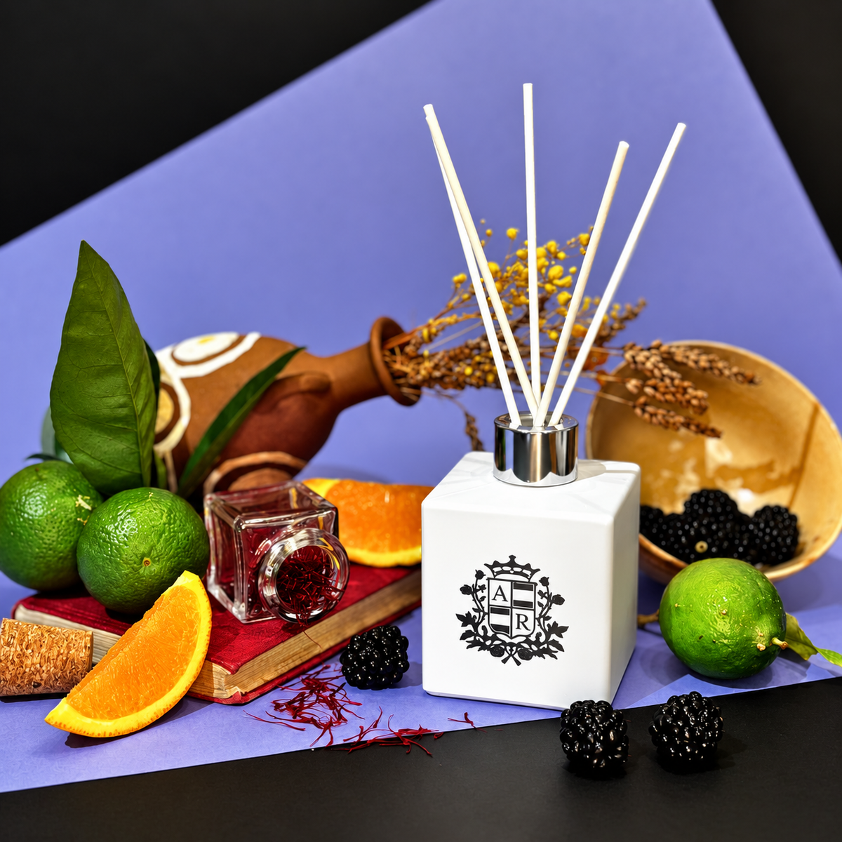 Saffron & Boysenberry Reed Diffuser - Abbey Rose
