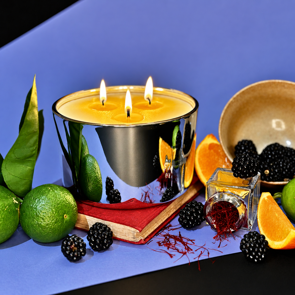 Saffron & Boysenberry Soy Candle - Abbey Rose