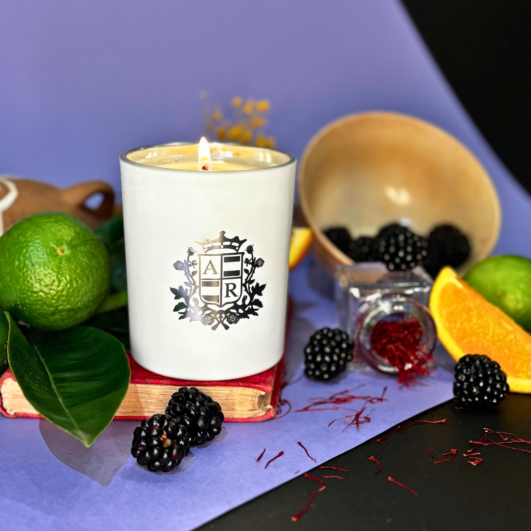 Saffron & Boysenberry Soy Candle - Abbey Rose