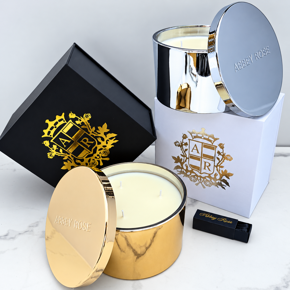 Three Wick Candle Refills - Abbey Rose
