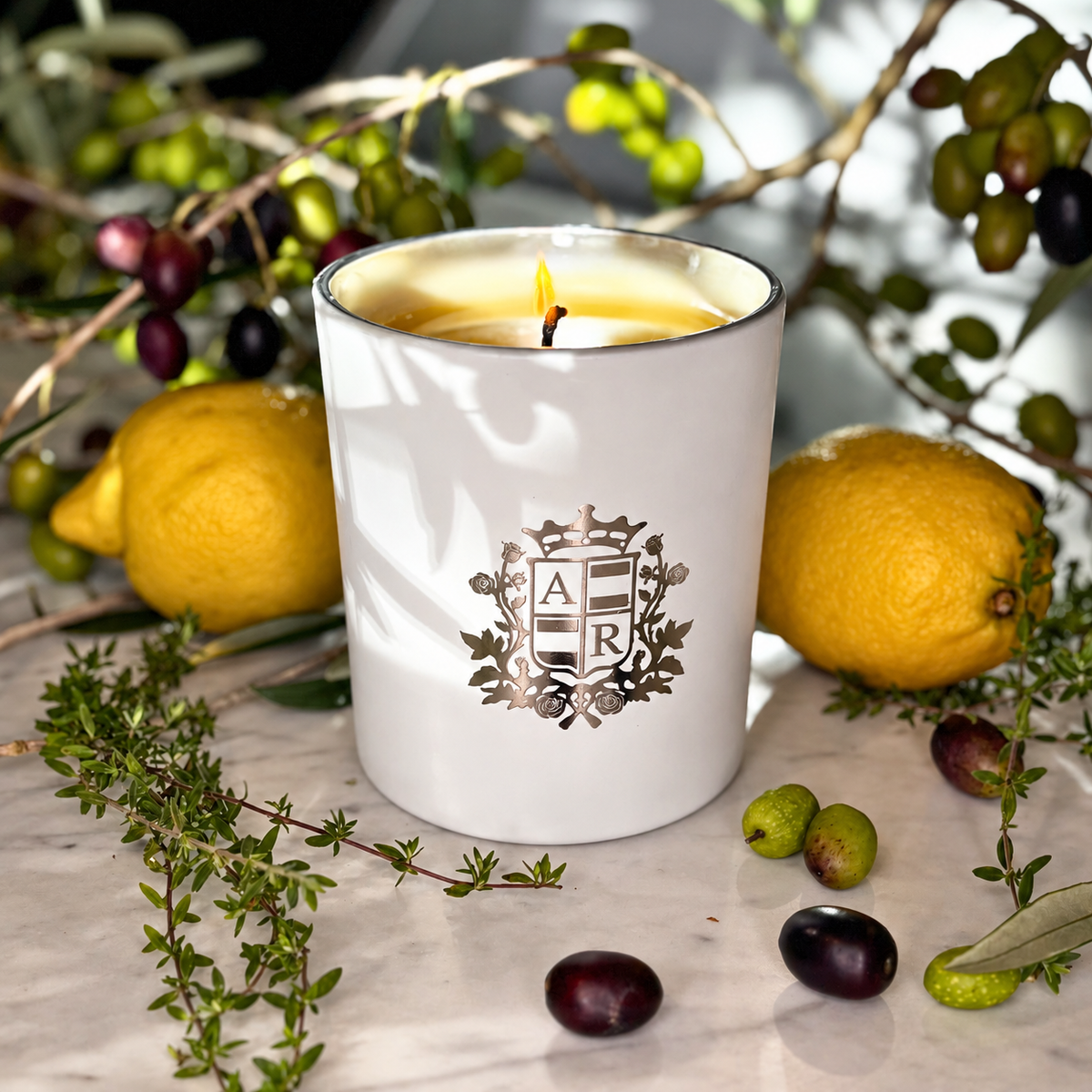 Thyme & Olive Leaf Soy Candle - Abbey Rose