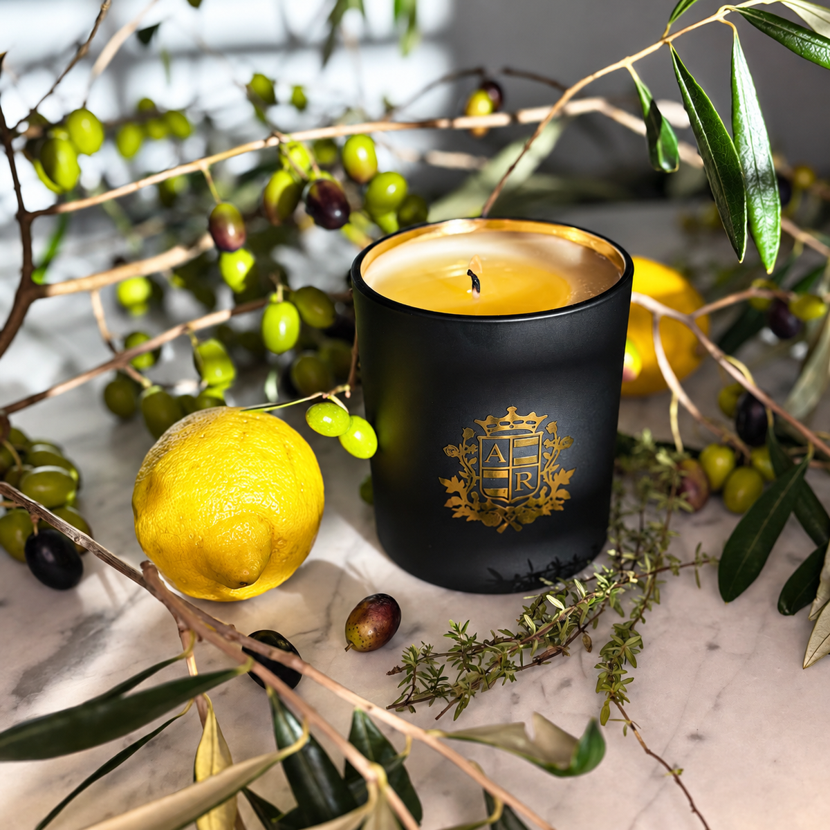 Thyme & Olive Leaf Soy Candle - Abbey Rose