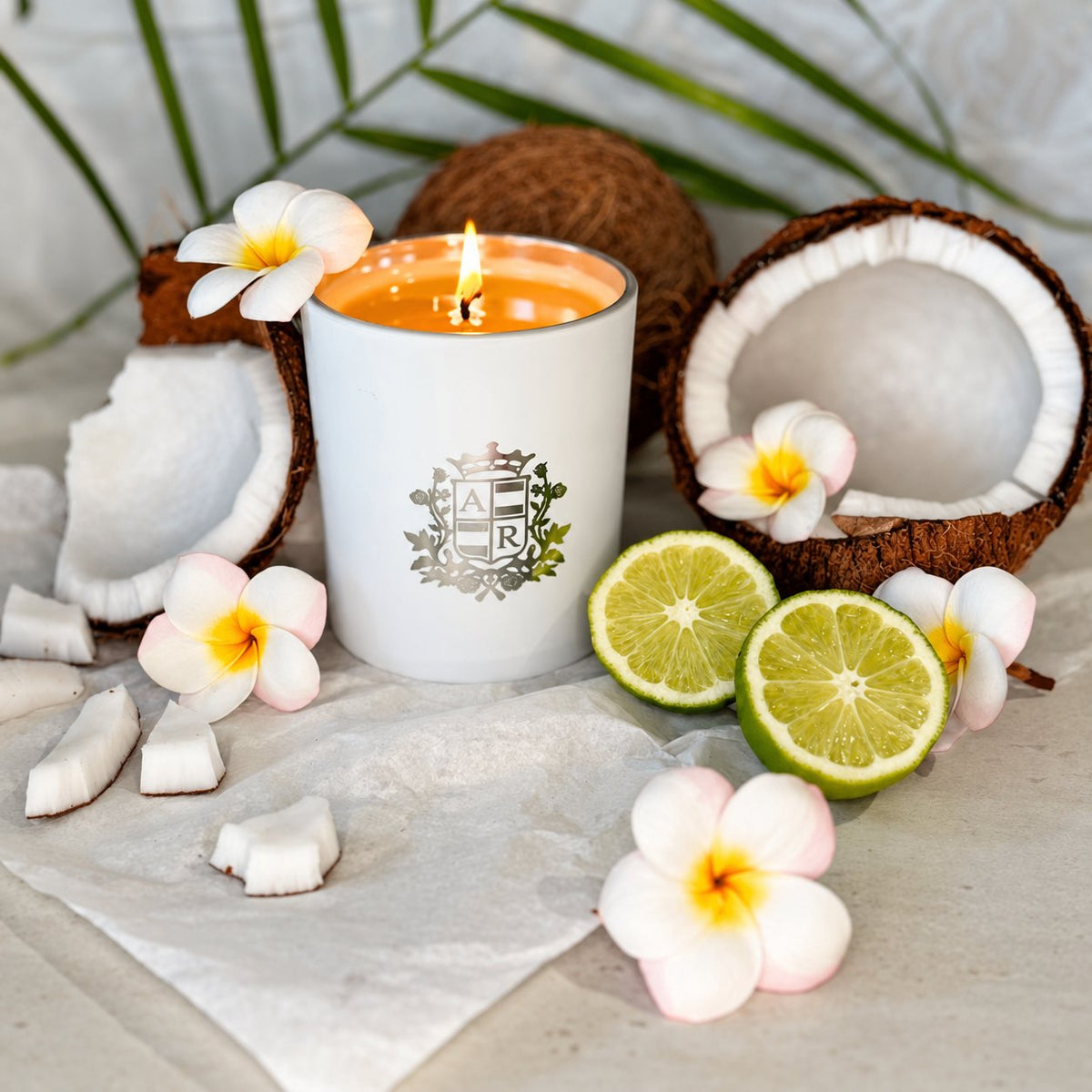Tiare Flower & Coconut Candle - Abbey Rose