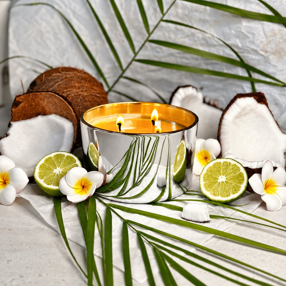 Tiare Flower & Coconut Candle - Abbey Rose