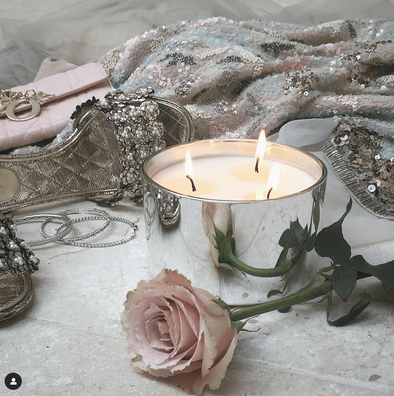 Unscented Candle - Abbey Rose