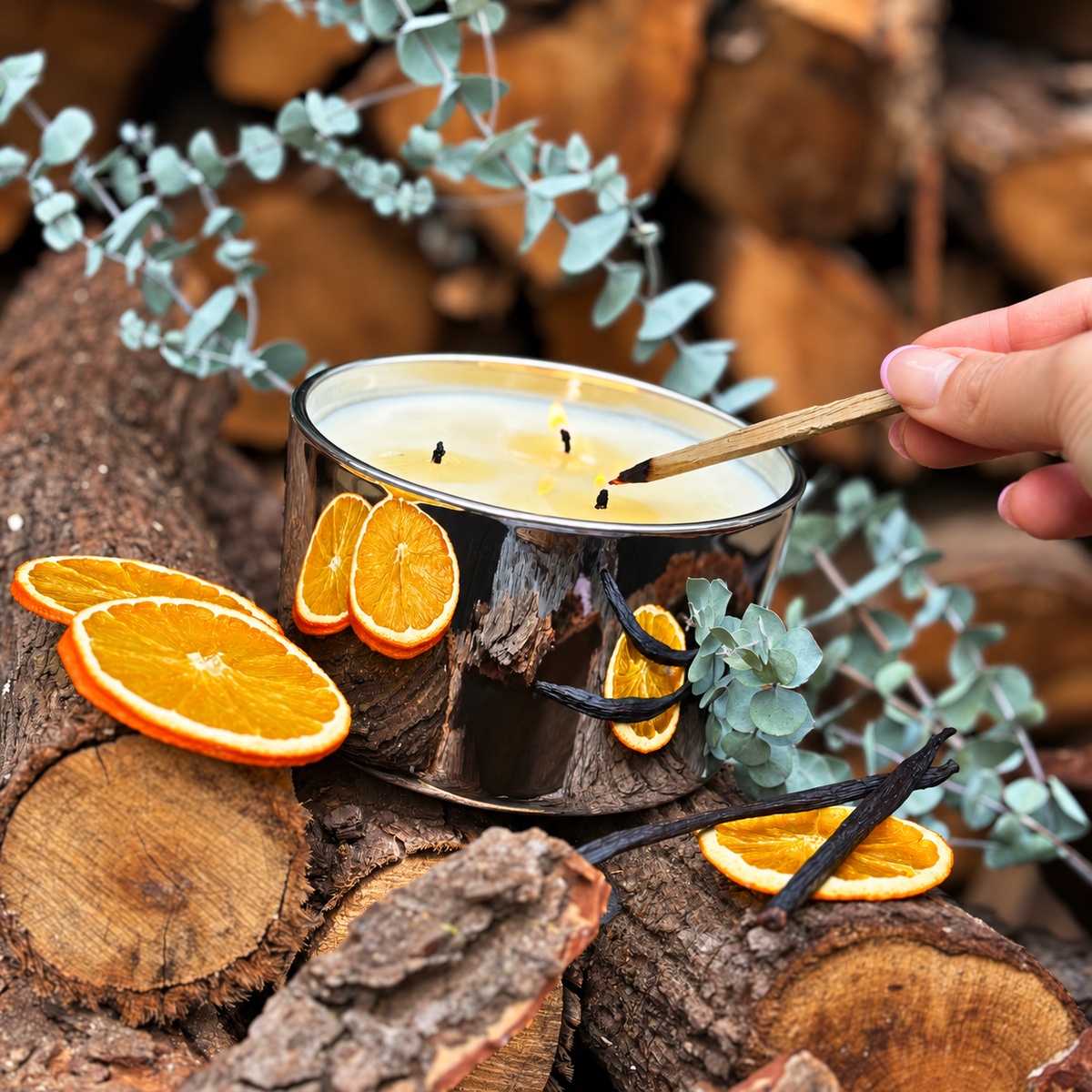 Woodland Zest Soy Candle - Abbey Rose